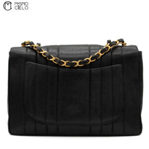 Caviar Skin Mademoiselle Deca Coco Chain Shoulder Bag