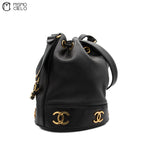 Triple Coco Drawstring Shoulder Bag With Charm Pouch