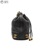 Triple Coco Drawstring Shoulder Bag With Charm Pouch