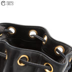 Triple Coco Drawstring Shoulder Bag With Charm Pouch