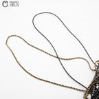 White And Black Mini Cashmere Jacquard Camellia