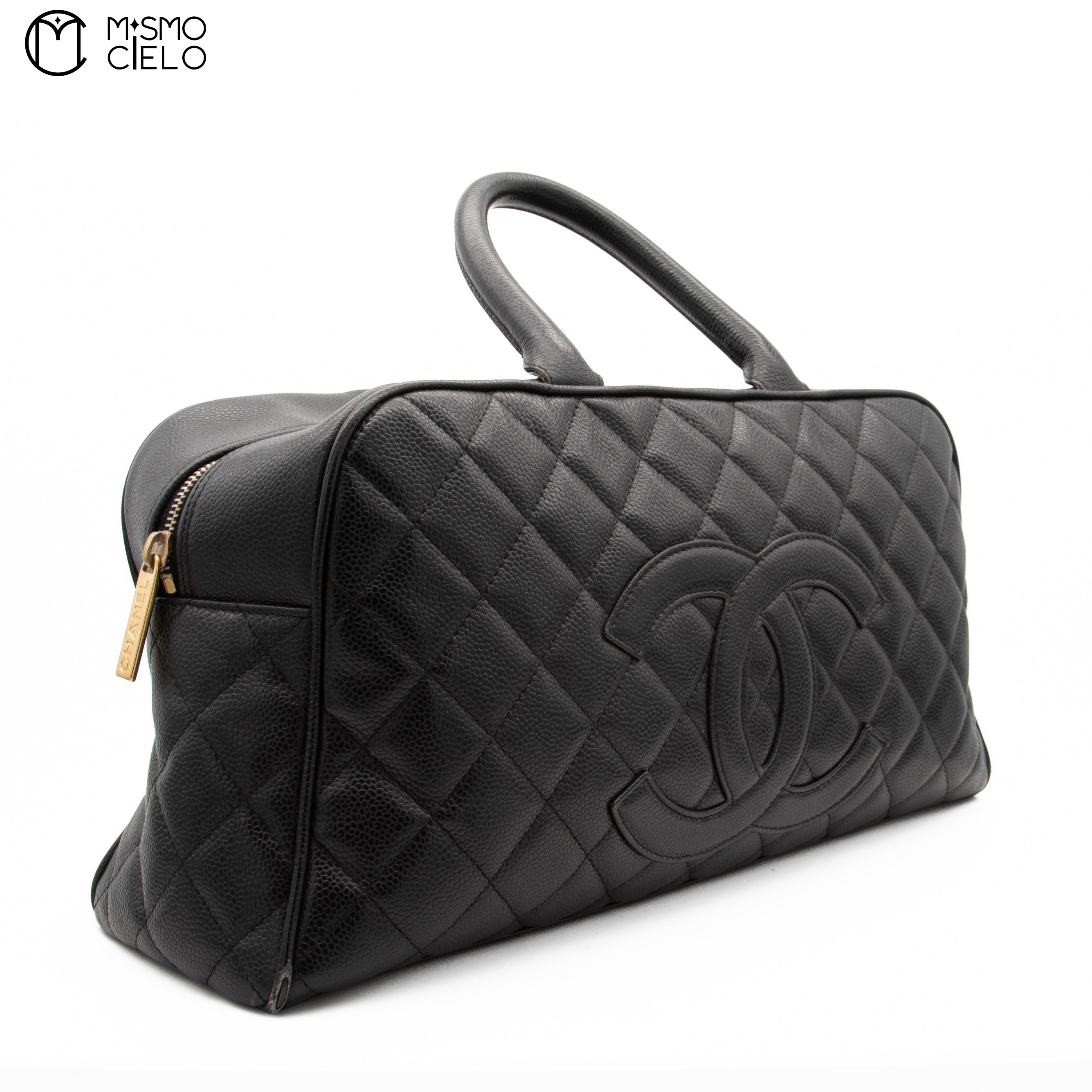 CHANEL Caviar Skin Mini Boston Bag