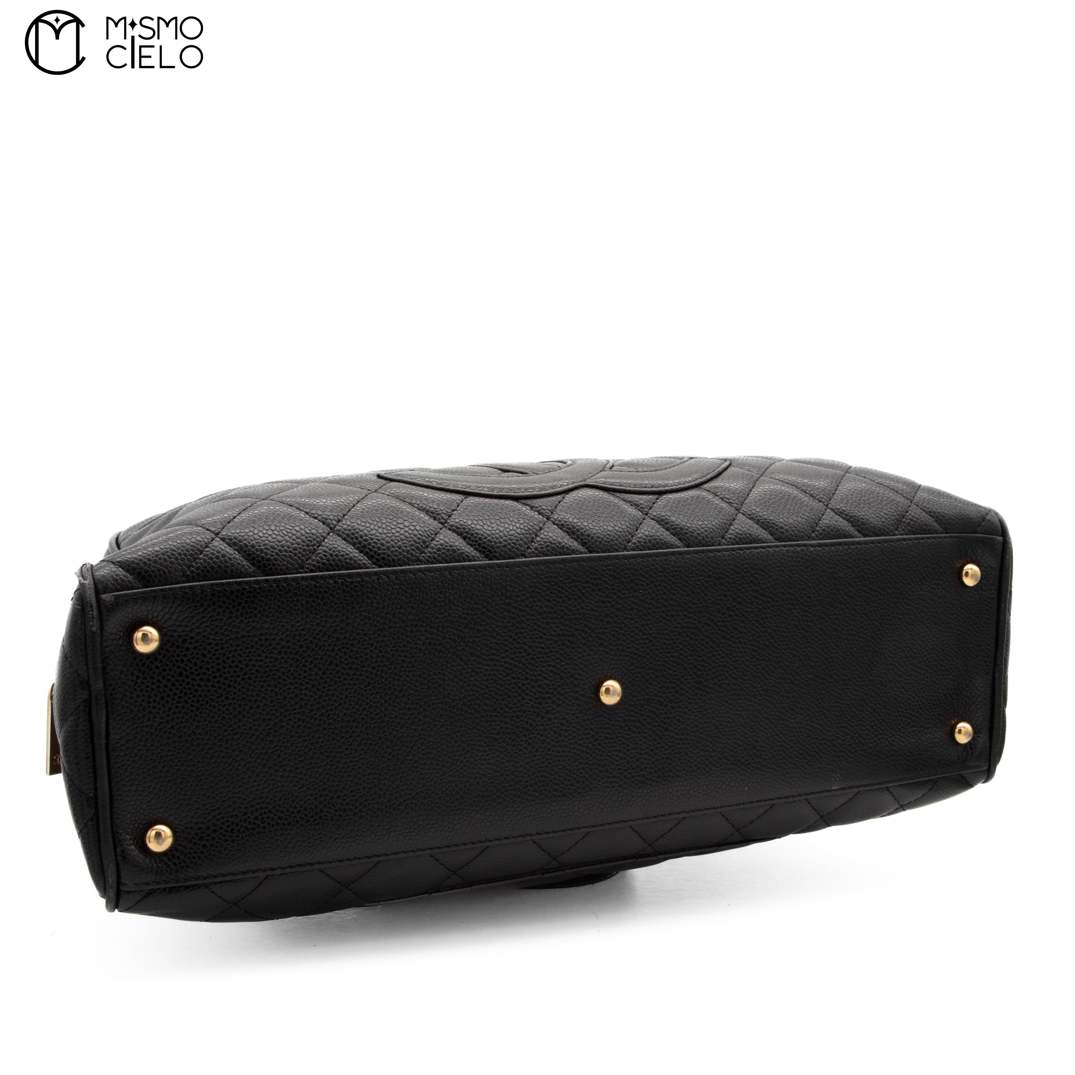 CHANEL Caviar Skin Mini Boston Bag