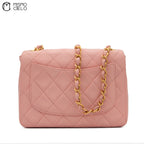 Mini Matelasse Pink Shoulder Bag