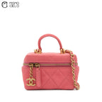 Mini Pink Caviar Skin Vanity Bag