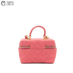Mini Pink Caviar Skin Vanity Bag
