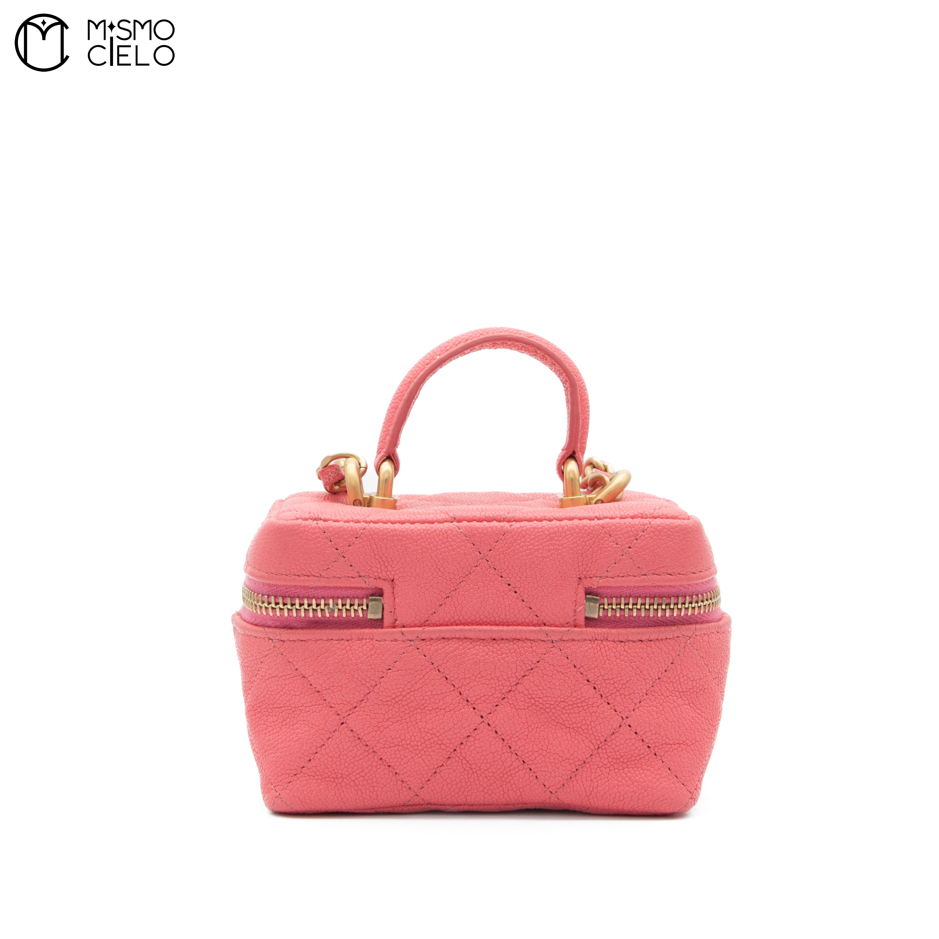 Mini Pink Caviar Skin Vanity Bag