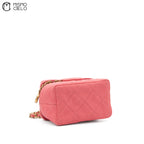 Mini Pink Caviar Skin Vanity Bag
