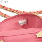 Mini Pink Caviar Skin Vanity Bag