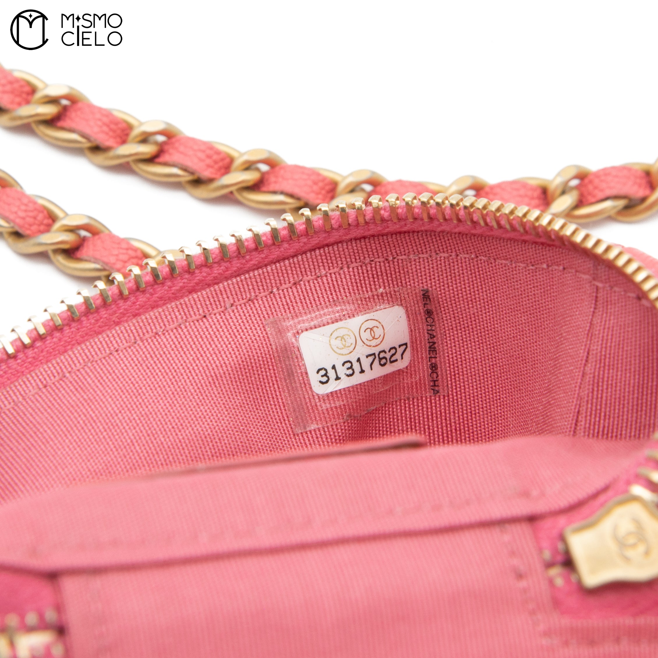 Mini Pink Caviar Skin Vanity Bag