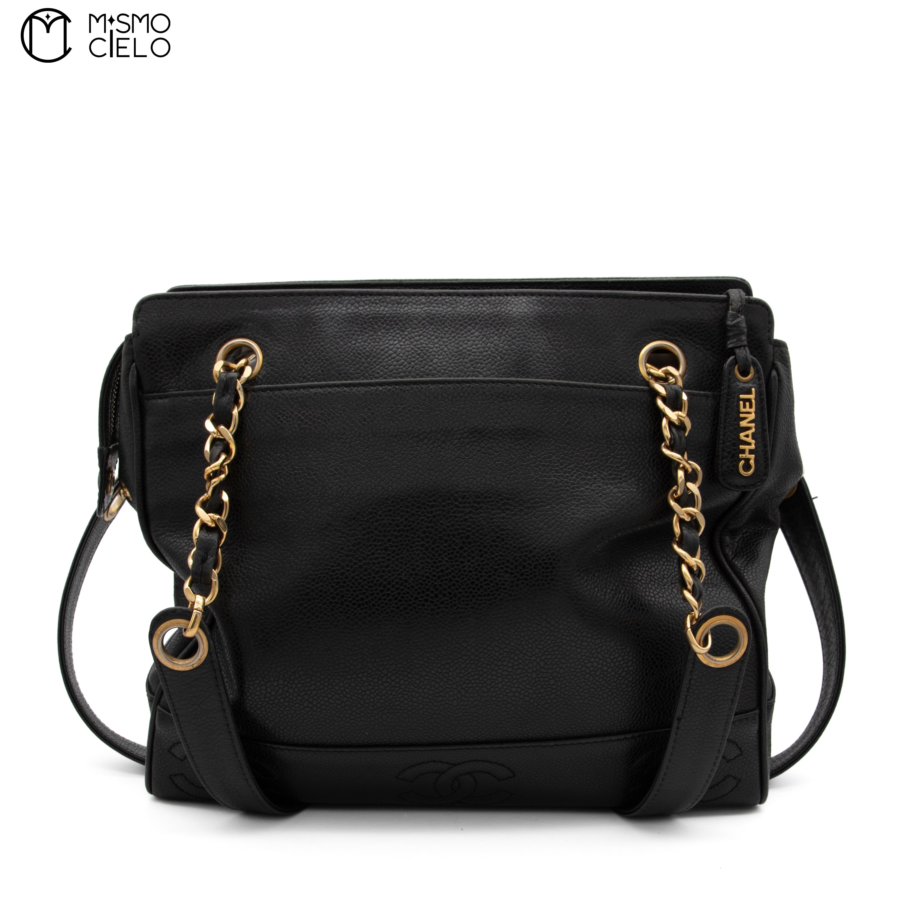 Triple Coco Caviar Skin Shoulder Bag