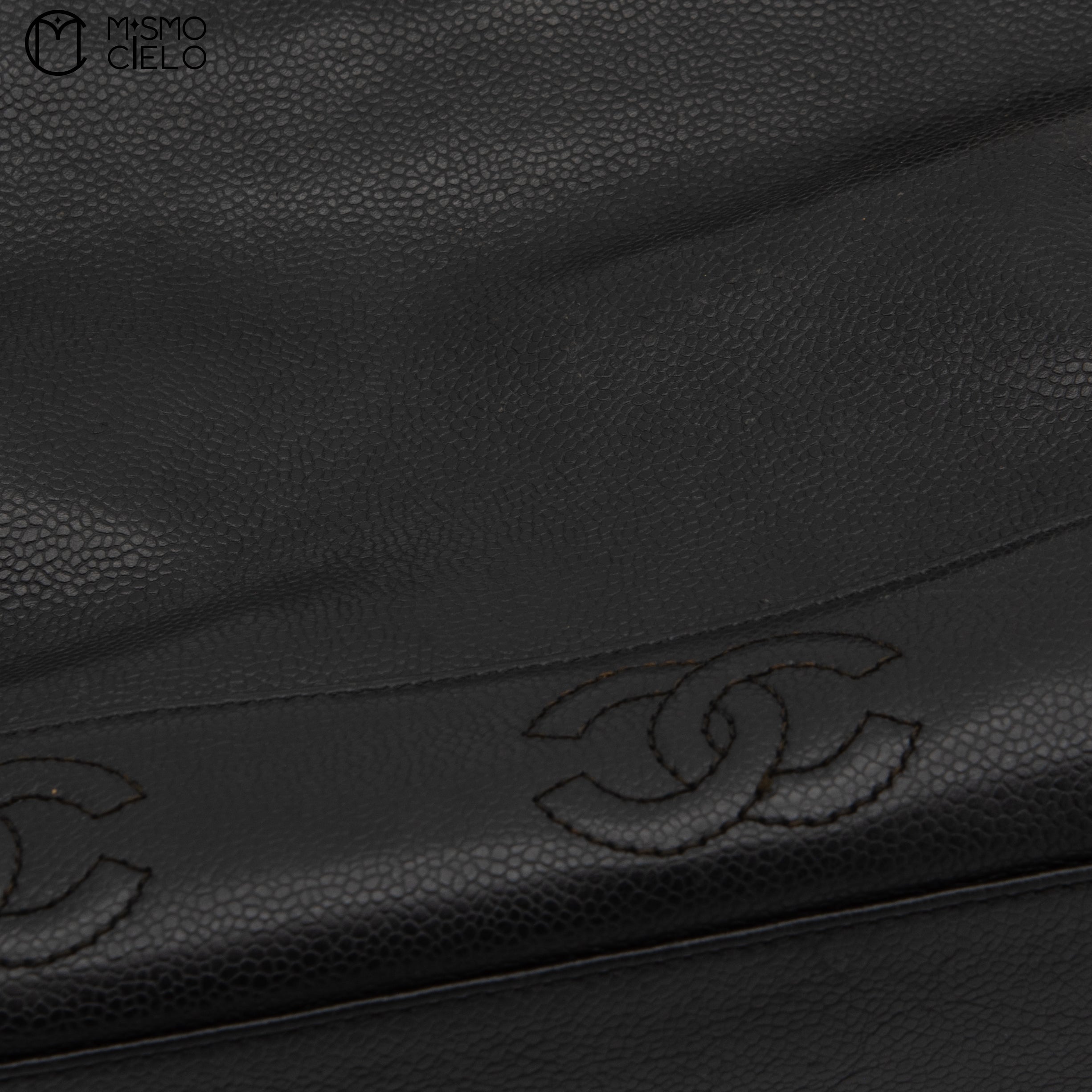 Triple Coco Caviar Skin Shoulder Bag