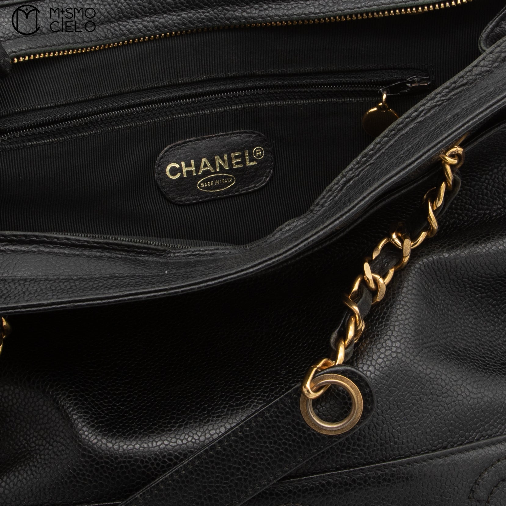 Triple Coco Caviar Skin Shoulder Bag