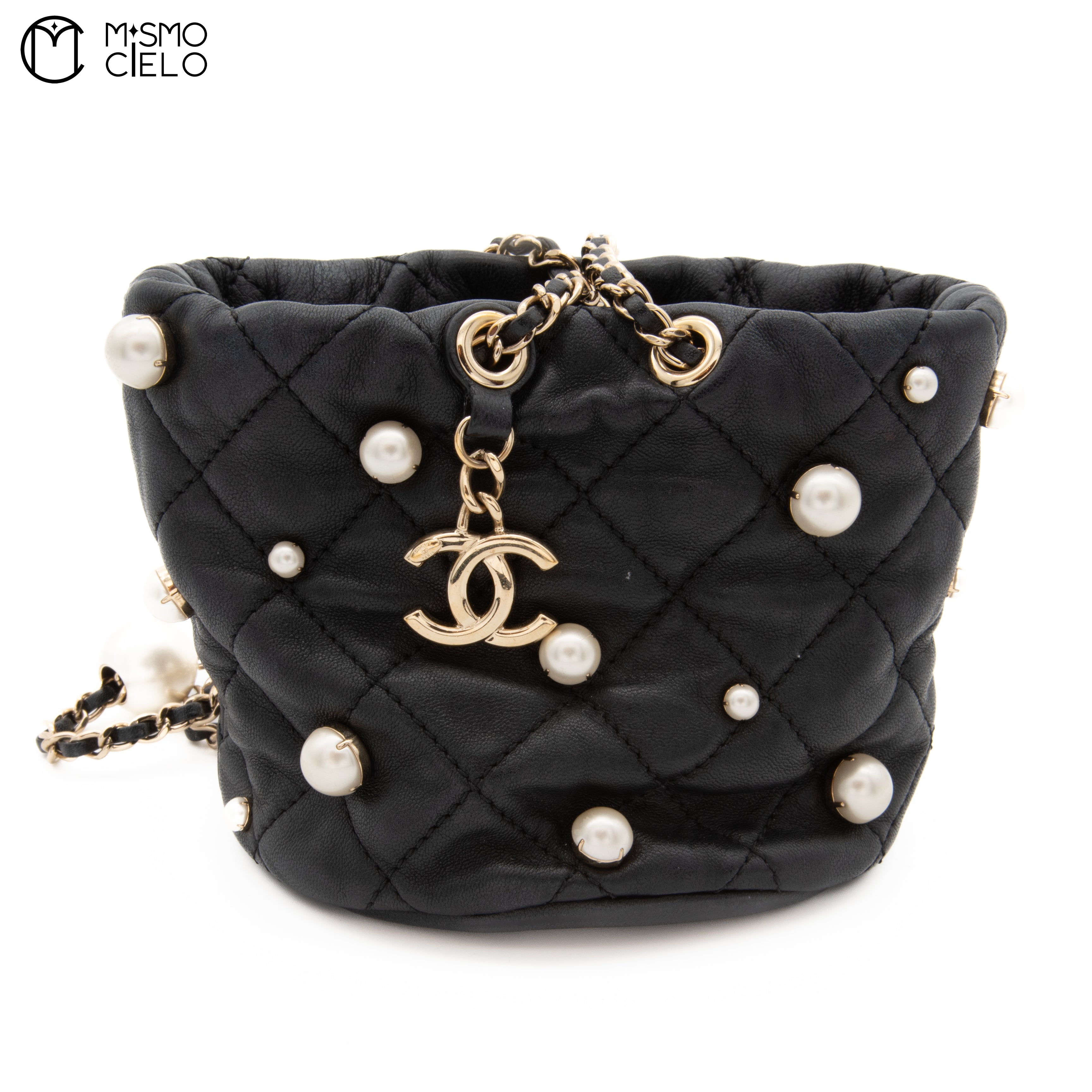 Lambskin Pearl Chain Shoulder