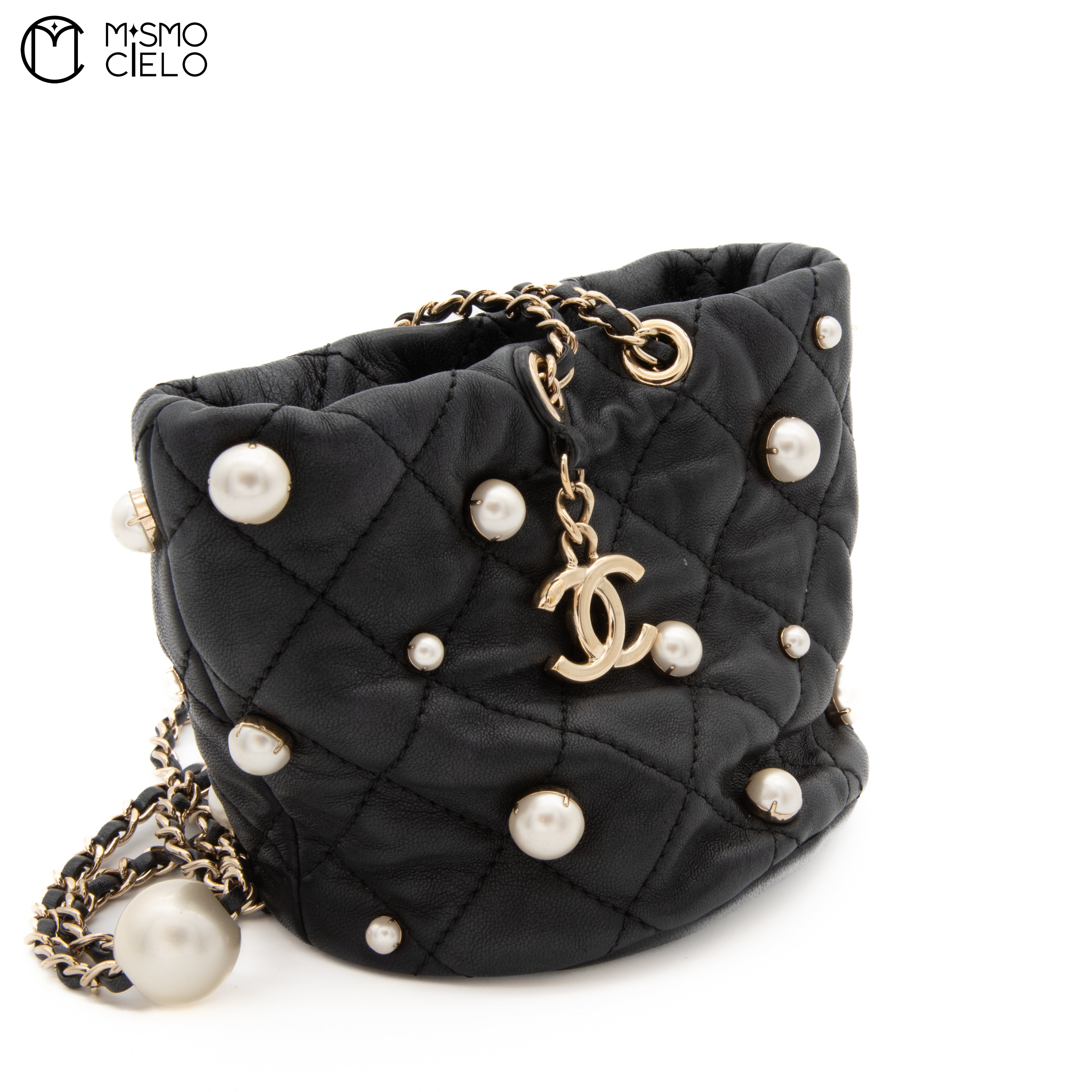 Lambskin Pearl Chain Shoulder