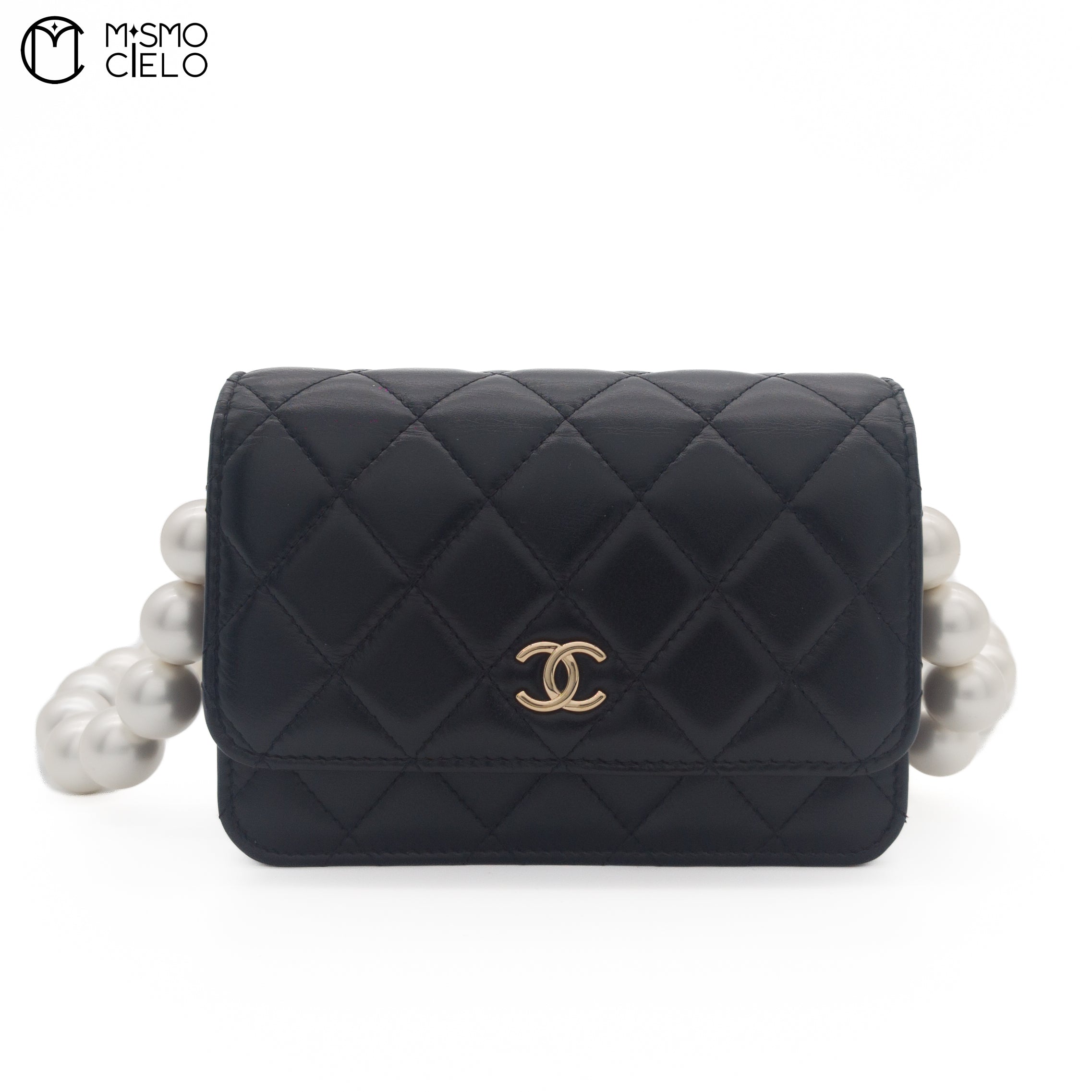 Matelasse Lambskin Pearl Chain