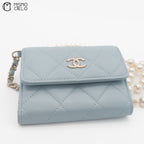 Matelasse Lambskin Pearl Chain