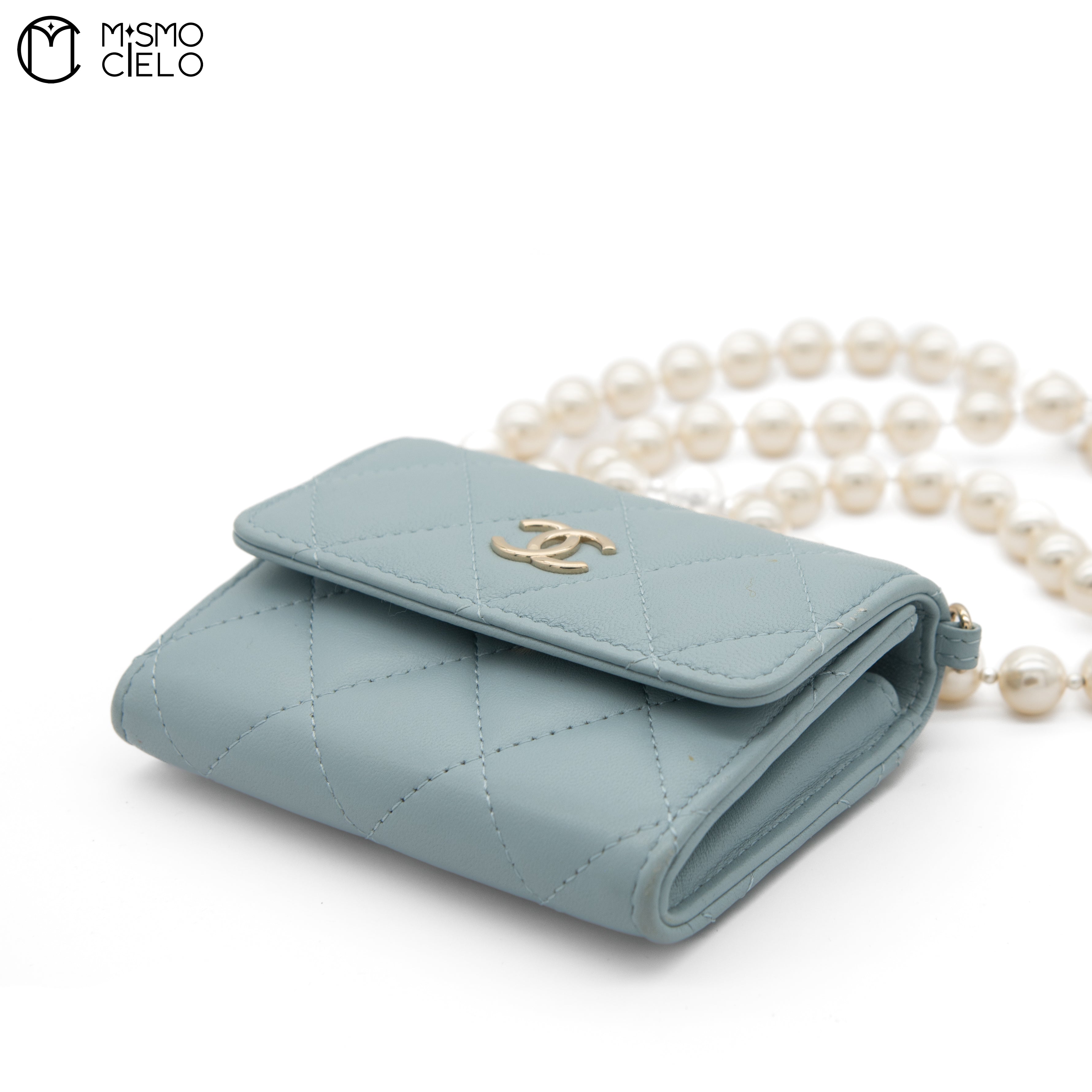 Matelasse Lambskin Pearl Chain