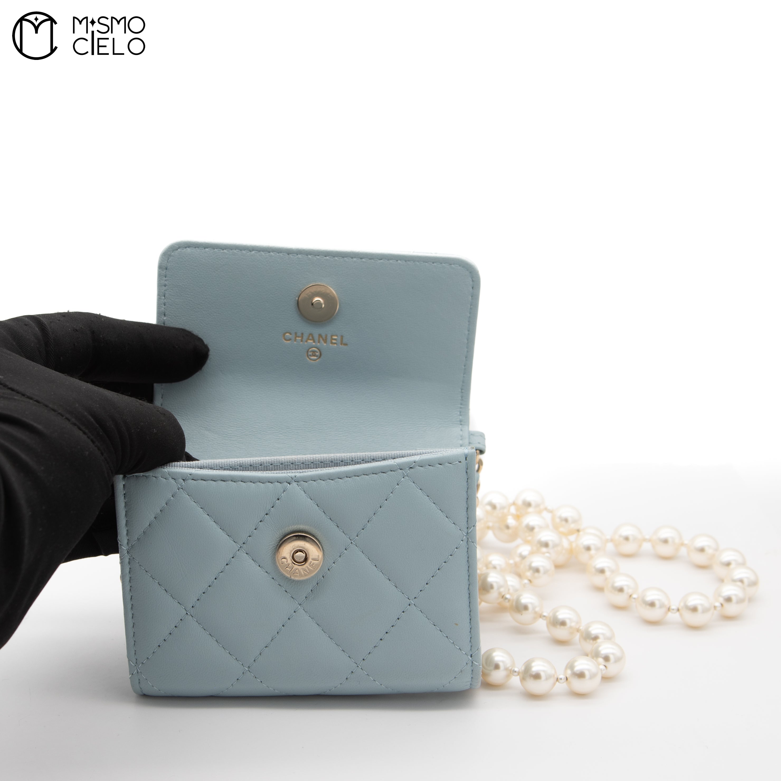 Matelasse Lambskin Pearl Chain