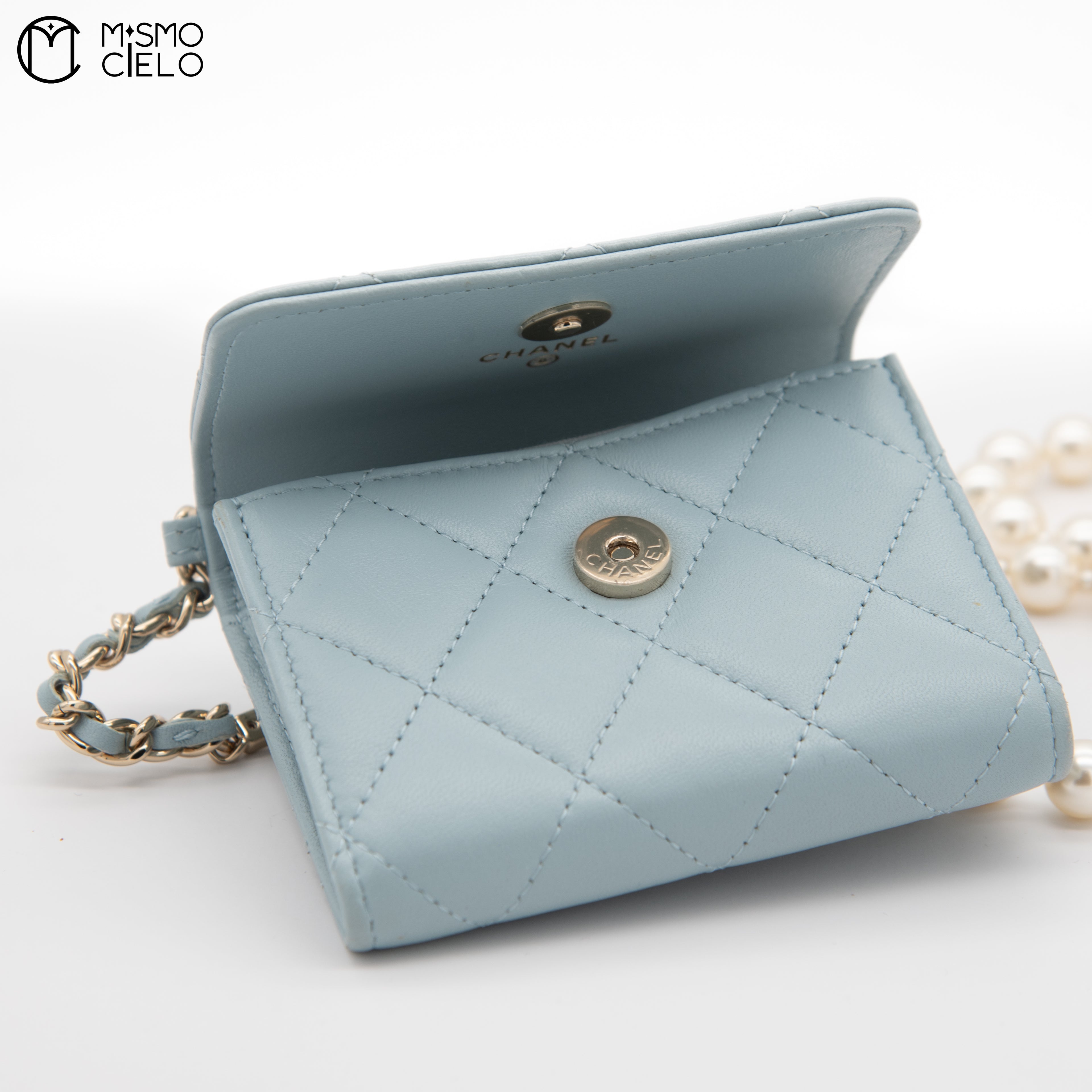 Matelasse Lambskin Pearl Chain