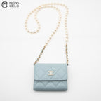 Matelasse Lambskin Pearl Chain