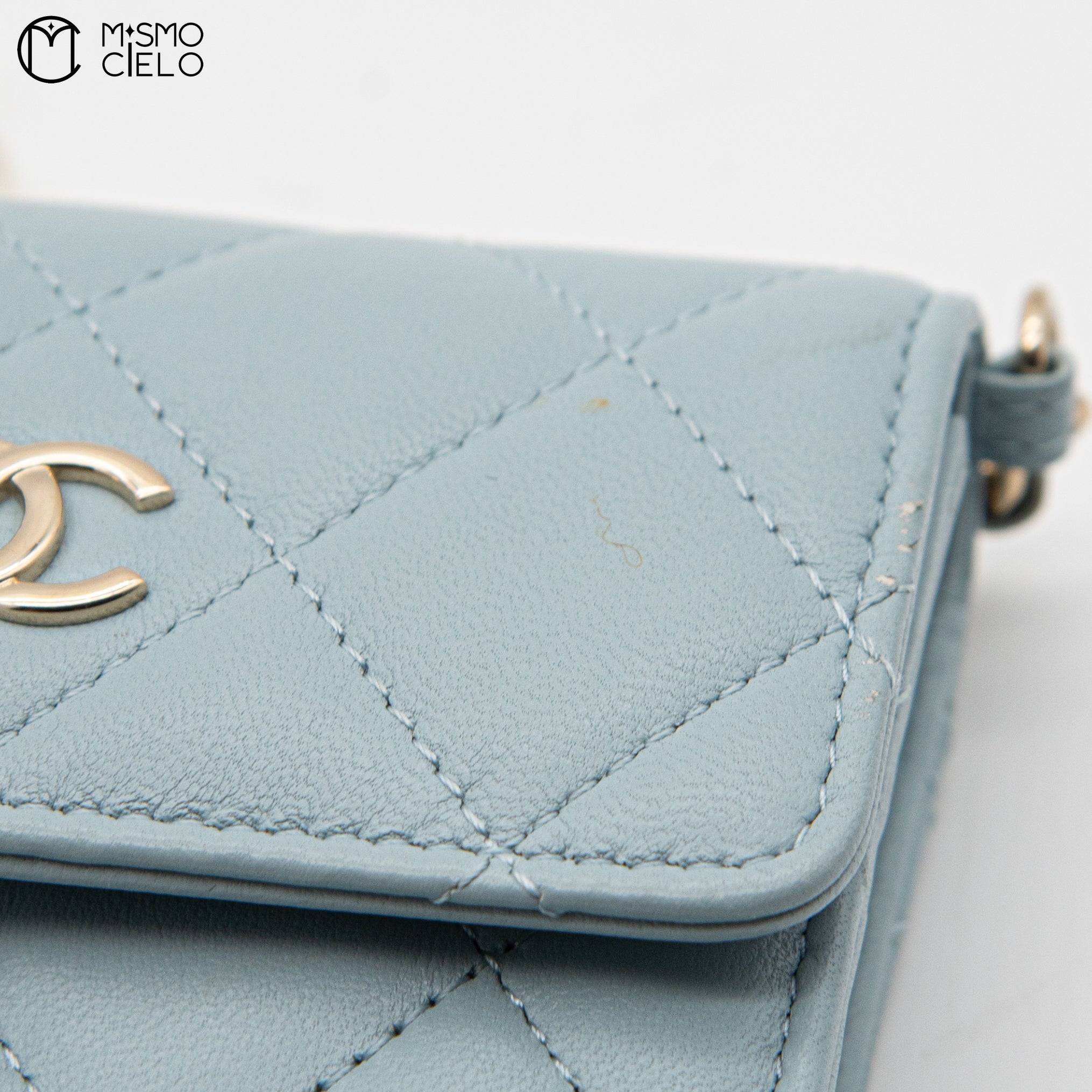 Matelasse Lambskin Pearl Chain