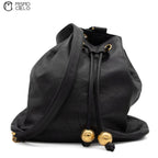 Coco Mark Drawstring Chain Backpack With Pouch