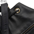 Coco Mark Drawstring Chain Backpack With Pouch