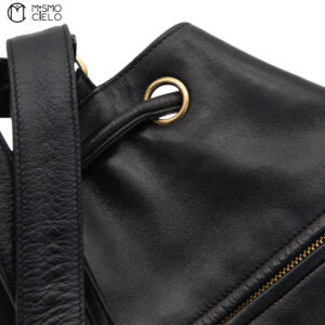 Coco Mark Drawstring Chain Backpack With Pouch