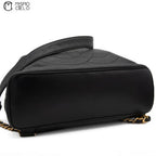 Coco Mark Drawstring Chain Backpack With Pouch