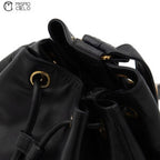 Coco Mark Drawstring Chain Backpack With Pouch