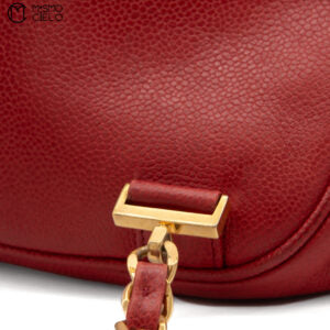 Caviar Skin Deca Coco Chain Red Backpack