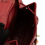 Caviar Skin Deca Coco Chain Red Backpack