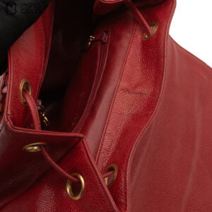 Caviar Skin Deca Coco Chain Red Backpack