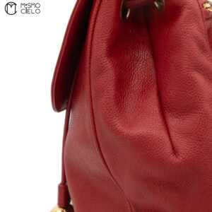 Caviar Skin Deca Coco Chain Red Backpack