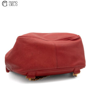 Caviar Skin Deca Coco Chain Red Backpack