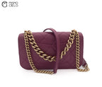 Purple Caviar Skin 2Way Shoulder Bag