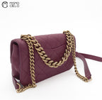 Purple Caviar Skin 2Way Shoulder Bag