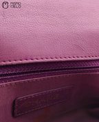 Purple Caviar Skin 2Way Shoulder Bag