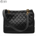 Black Caviar Skin Shoulder Bag