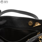 Black Caviar Skin Shoulder Bag