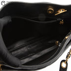 Black Caviar Skin Shoulder Bag