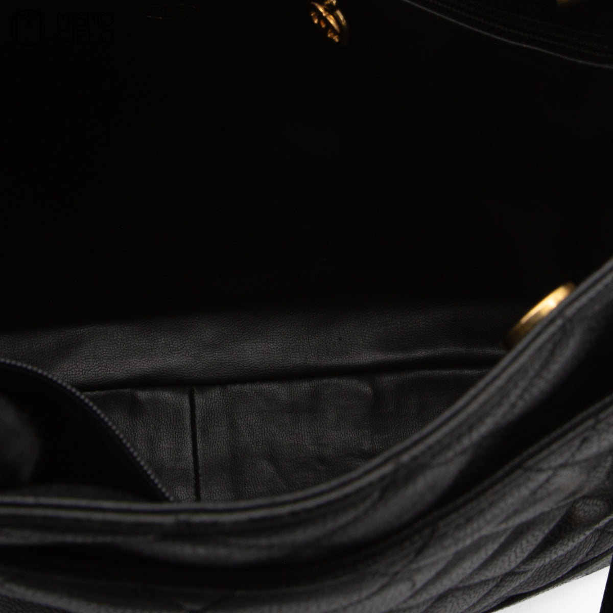 Black Caviar Skin Shoulder Bag