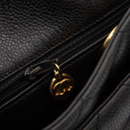 Black Caviar Skin Shoulder Bag