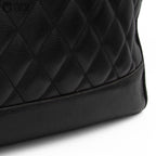 Black Caviar Skin Shoulder Bag