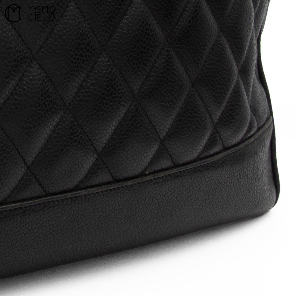 Black Caviar Skin Shoulder Bag