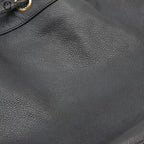 Caviar Skin Triple Coco Drawstring Chain Shoulder Bag With Pouch