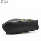 Caviar Skin Triple Coco Drawstring Chain Shoulder Bag With Pouch