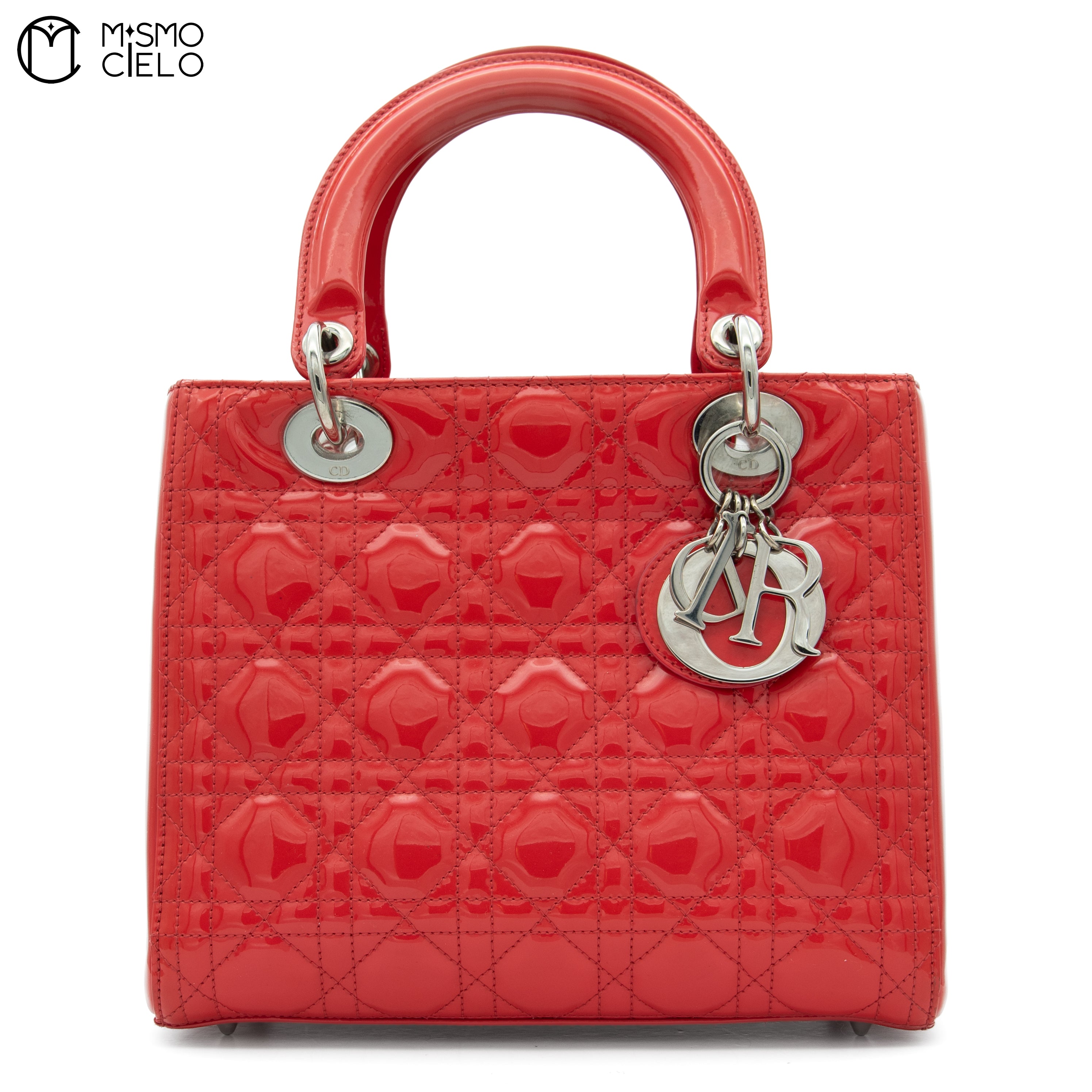 Lady Dior Red Shoulder Handbag