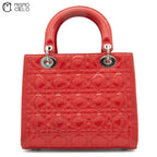 Lady Dior Red Shoulder Handbag